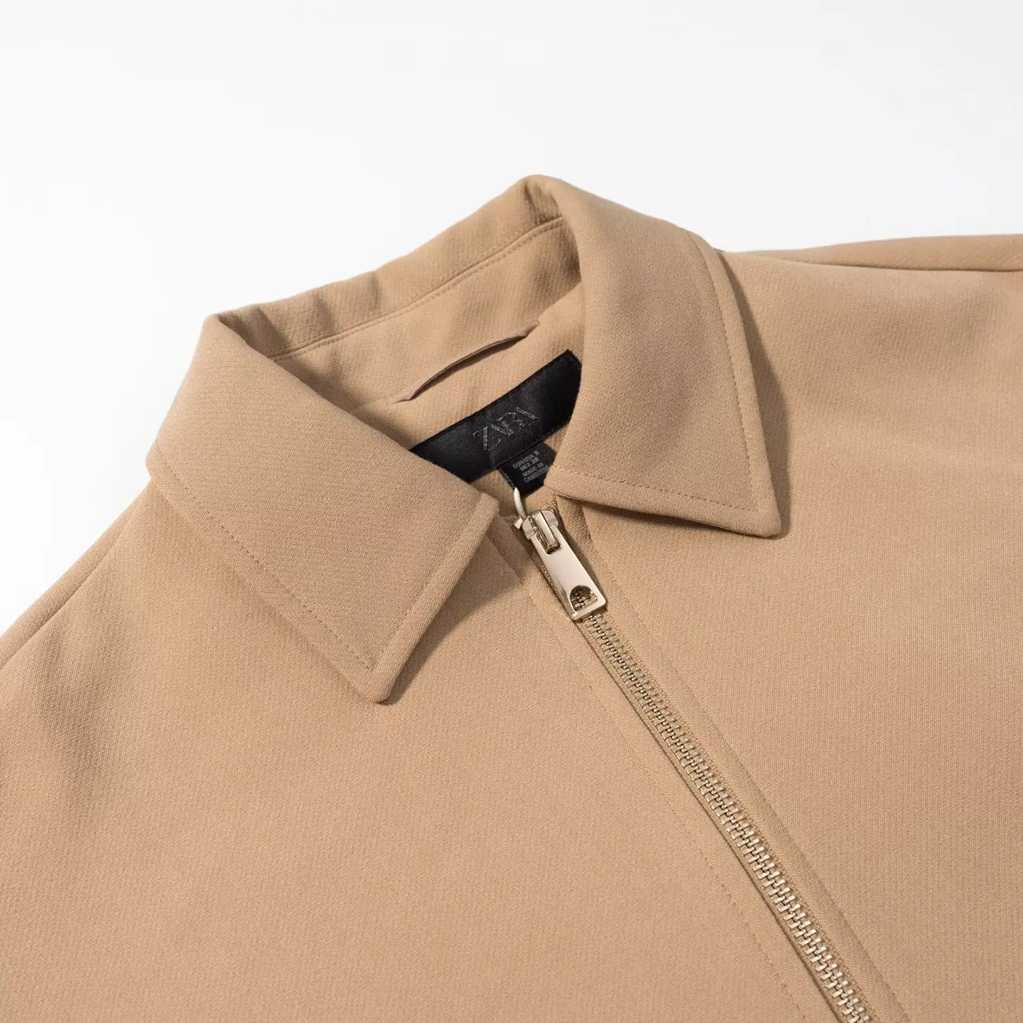 Women Casual Solid Color Short Jacket Coat Zipper Lapel Long Sleeve Pockets Elastic Cuff Jackets Autumn Lady Chic Street Outwear