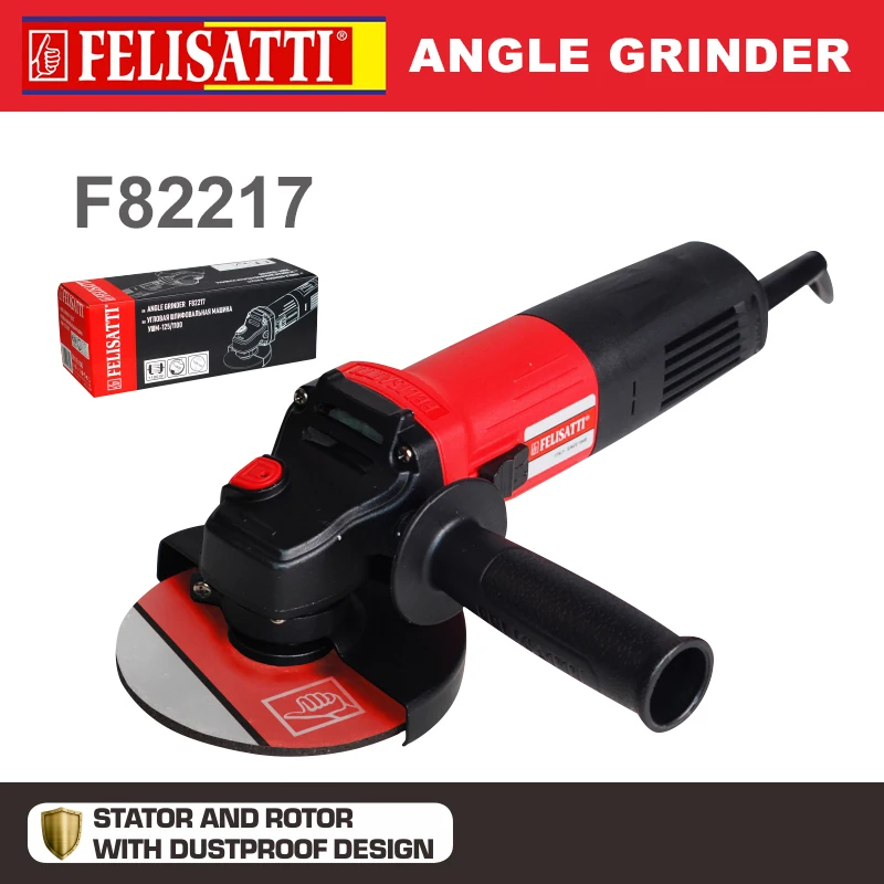 Felisatti F82217 Brushless Angle Grinder 1100 W Cordless Polishing Grinding Diamond Machine Electric Power Tools For Home carbon brushes motor carbons carbon for bosch gws 1000 1100 1400 10 11 14 15 125 ecoflow tools dremel festool metabo hilti