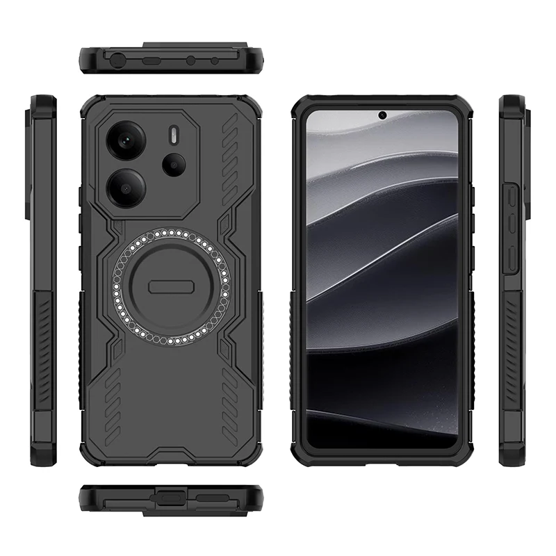 Enhanced Magnetic Armor Wireless Charging Phone Case Cover