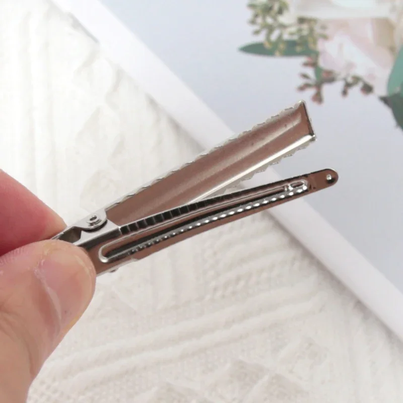 50Pcs Metal Alligator Hair Clips Duckbill Blank Setting Base DIY Women Hairpins Barrette Ornament Hair Styling Tool Accessories