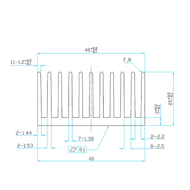 4PCS 히트 싱크 키트 40x40x20mm + 열 전도성 접착 테이프 쿨러 용 냉각 P 용 알루미늄 방열판