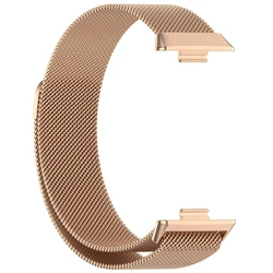 Magnetic Stainless Steel Watchband Strap - Elegant Metal Bracelet for Universal (Rose Gold Strap)