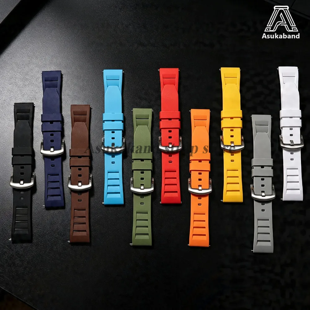 Silicone Watch Strap - Soft Waterproof Quick Release Rubber Watchband