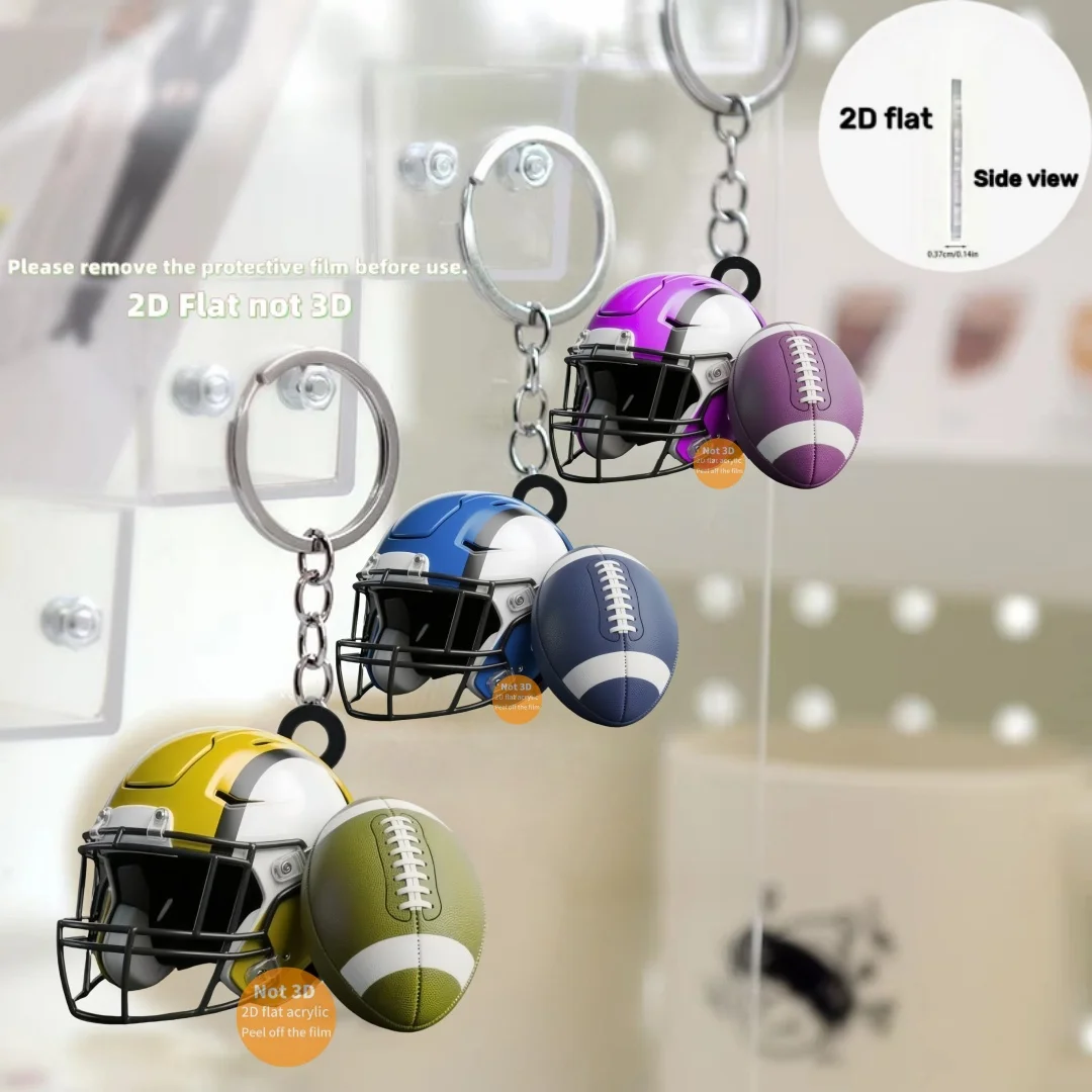 Llavero Deportivo Football Americano Ideal Regalo Exclusivo Negro | Meses Sin Interés