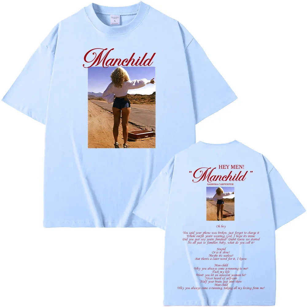 Sabrina Carpenter - Manchild T Shirt Street Hip-hop Rapper