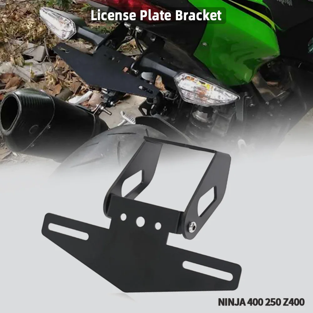 

License Plate Bracket Holder Frame Tail Tidy Eliminator For Kawasaki Ninja 400 250 Ninja400 Ninja250 Z400 Z 400 2018 2019-2021