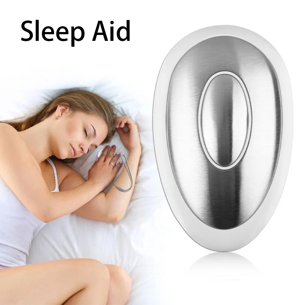Dispositivo de ayuda para dormir de mano, asistente de insomnio de microcorriente, pulso electrónico, calma los nervios, herramienta de asistencia para dormir