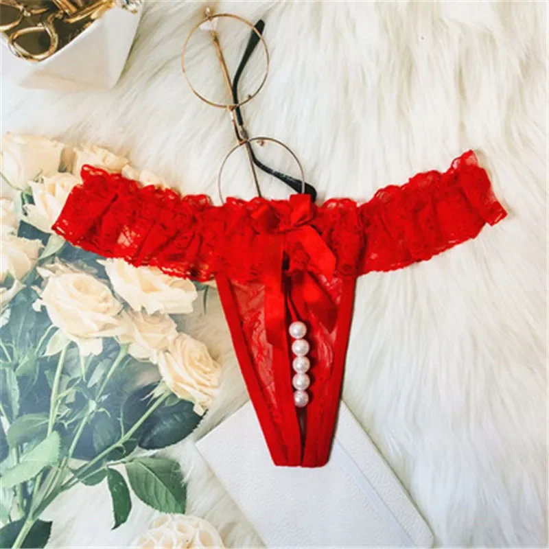 Ladies Sexy Underwear Panties Open Crotch Thong Can Be Inserted Free Take Off Briefs Transparent for Sex Women Lingerie