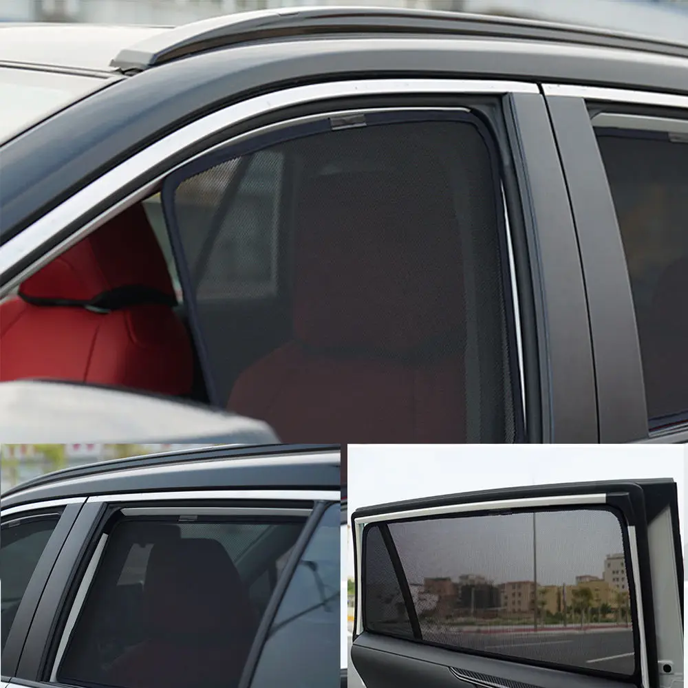 Snap Car Window Sunshade For Audi A4 Avant B9 2015-Curtain Mesh Front Windshield Frame Curtain