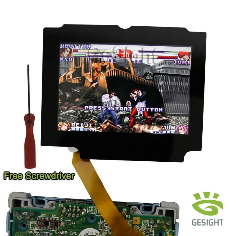 Tela Ips para Game Boy Advance sp Gba Aprimorado 2.9 Display Lcd Substituição Perfeita sem Corte de Casca