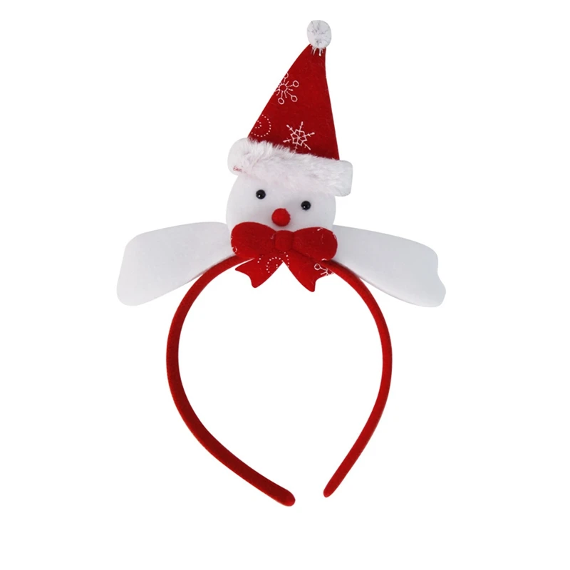 Christmas Headbands Cute Christmas Hair Hoop Santa Claus Hair Band Reindeer Snowman Head Hat Toppers Funny Holiday Party