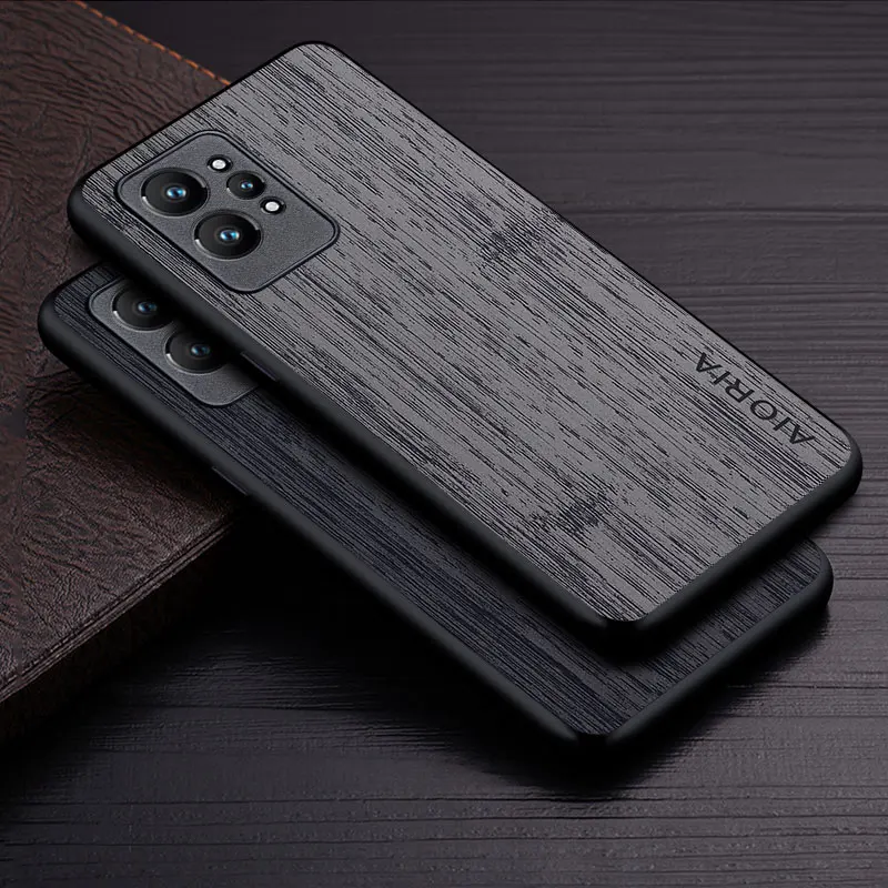 Case for Oppo Realme GT 2 Pro 5G funda bamboo wood pattern Leather phone cover Luxury coque oppo realme gt pro case capa |