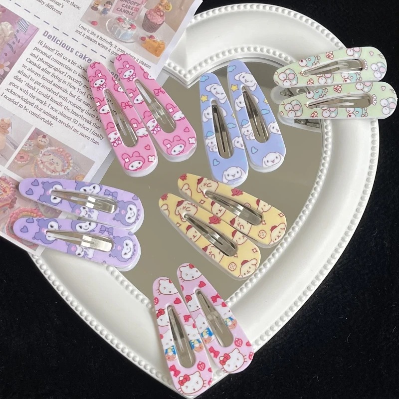 

Anime Sanrio Bb Clip Kawaii Cinnamorollkt Hair Clip Cartoon Cute Sweet Girl Hair Side Clip Christmas Birthday Gift for Children