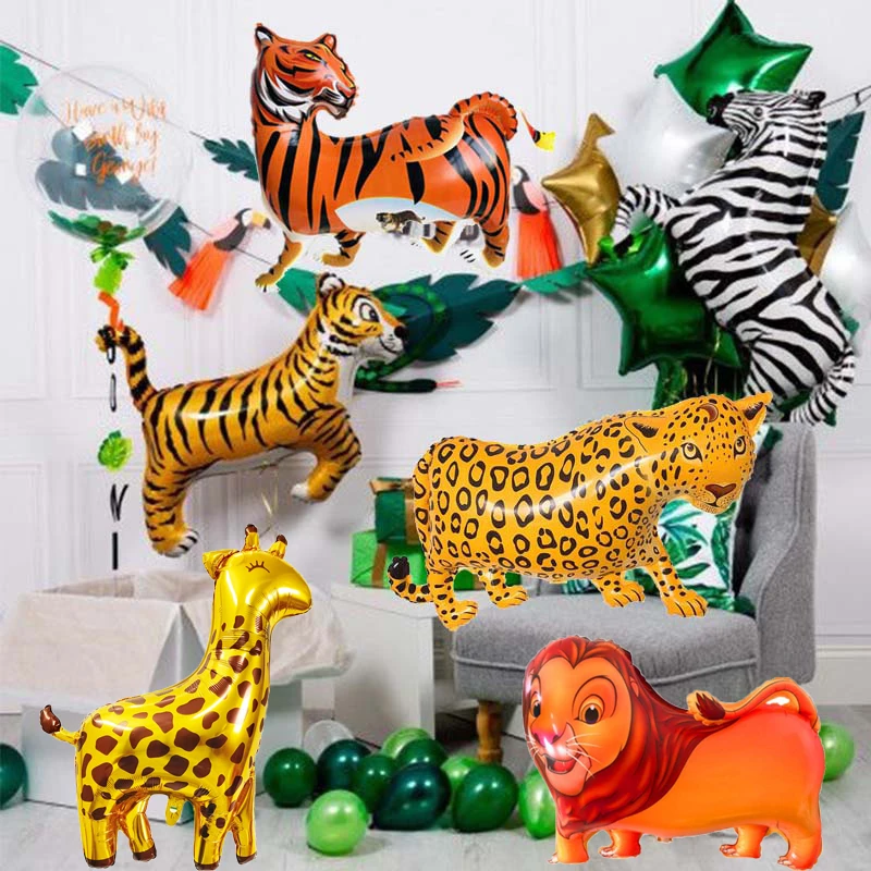 Safari Animal Balloon Birthday | Jungle Animal Helium Balloons - 1pc Animal  Foil - Aliexpress