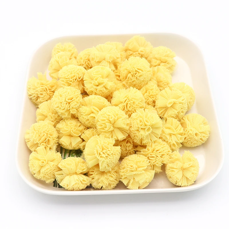 50-100 Pieces of 2 Cm Lace Mesh Ball Plush Pom Poms Diy Material Clothing Shoes Hats Jewelry Decorative Accessories Pendant For craft supplies,pom poms craft supplies,fluffy ball accessories