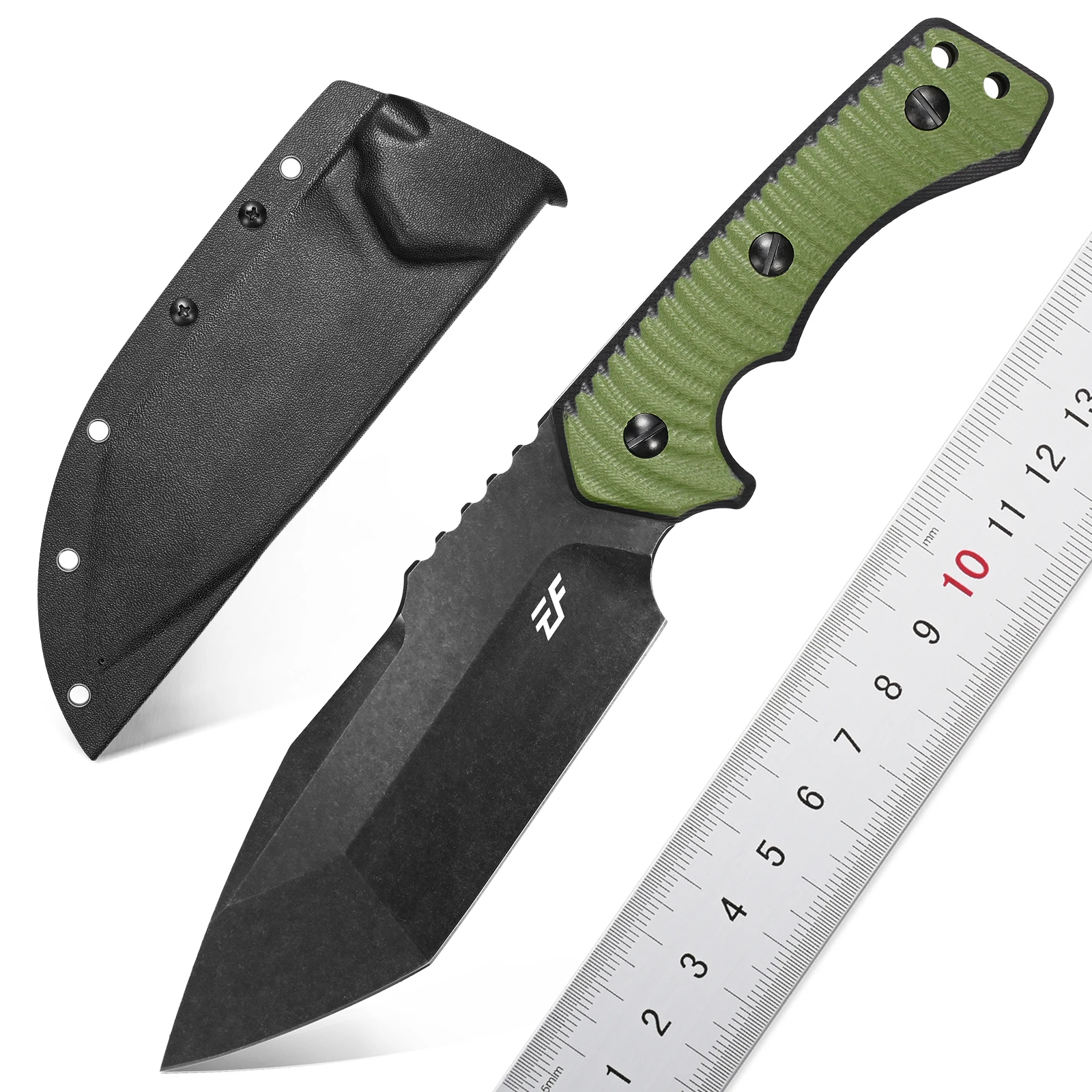 

Eafengrow EF142 Fixed Blade Knife DC53 Steel Blade G10 Handle Fixed Straight Knives for Camping Hunting Adventure EDC Tool