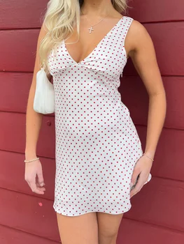 Floral Print Sleeveless V Neck Mini Dress with Tie Waist and Backless Design Women s A-line Summer Streetwear Dress 5