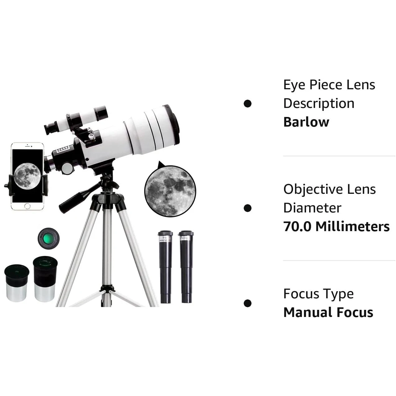 F30070 Professional Astronomical Telescope High Magnification Bak4 Prism HD For Moon Watching Stargazing Bird Watching 4