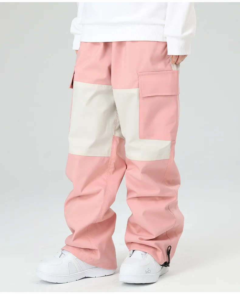 

Новинка Зима 2024, унисекс, женские и мужские лыжные брюки оверсайз, уличные ветрозащитные водонепроницаемые спортивные нагрудники, брюки, штаны для лыжного сноуборда