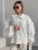 Ruffled White Loose Shirts For Women Long Sleeve Elegant Fashion Autumn Solid Casual Outwear Female Shirts Coat Summer New