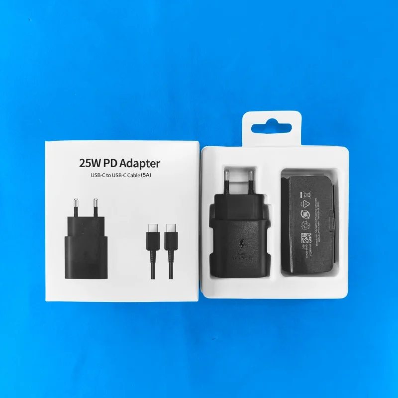 Dual Port 25W Type C USB Charger with 5A Cable - PD Super Fast Charging