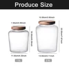 Glass Sealed Jar with Wood Lid, Kitchen Counter Food, Coffee Bean, Grain Storage Organizers, Large Orgnizer, Glass Containter 6