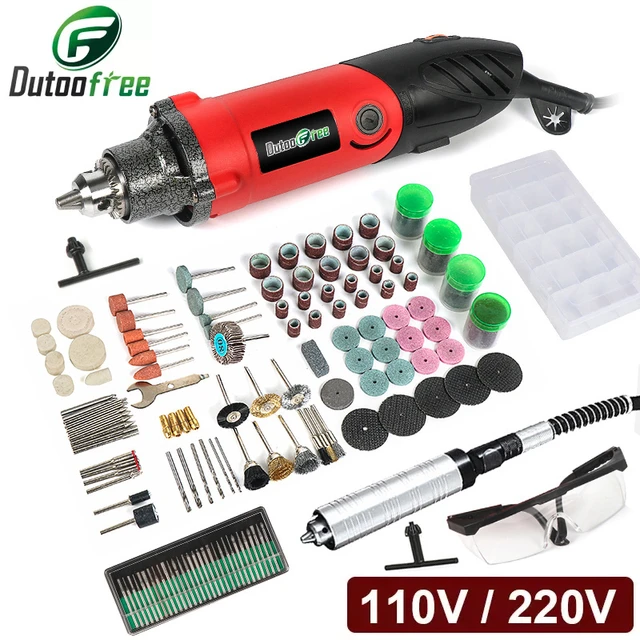 220V/110V Mini Rotary Tool DIY Mini Dremel Drill Power Tool Mini Grinder  Hand Drill Polishing Machine With Dremel Accessories - AliExpress