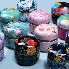 

Creative Colorful Portable Tinplate Tea Storage Cans Multifunctional Universal Carry-on Small Tin Cans Household Airtight Cans