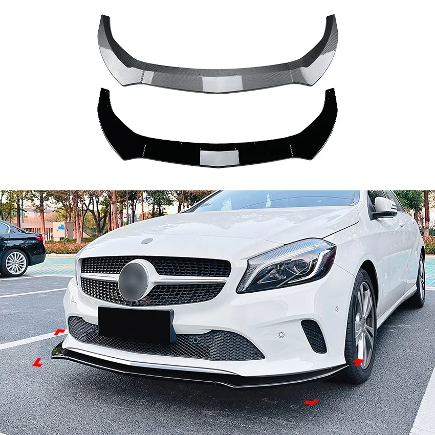 

For Modification Of Front Bar Front Lip Front Shovel Exterior Of Mercedes-benz A-class W176 Late Ordinary Version 2016-2018