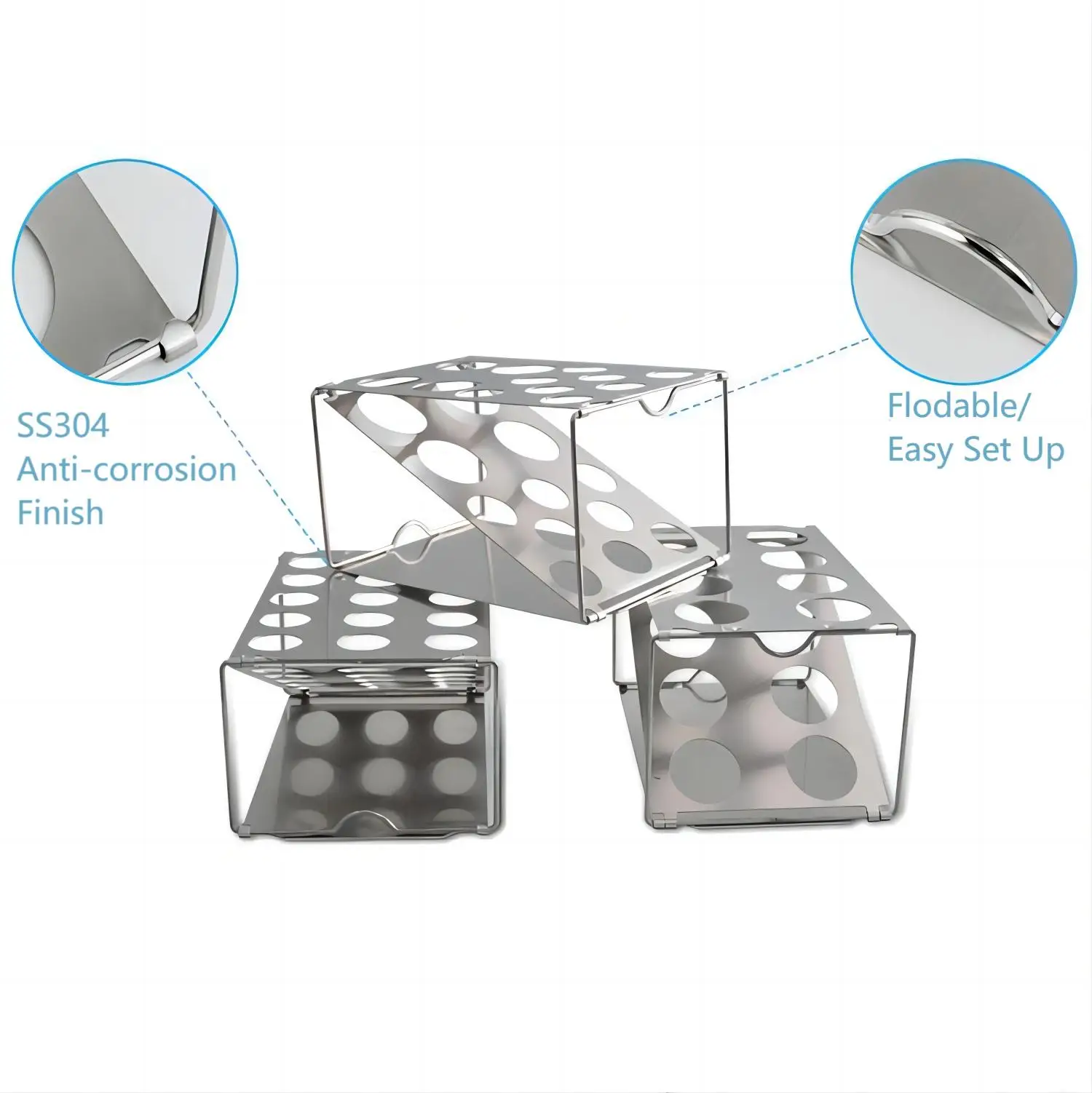 20ml 50ml Syringe Racks Reuseable Autoclavable Steel Syringe Racks for Holding Syringes of Harvested Fat Prior to Injection