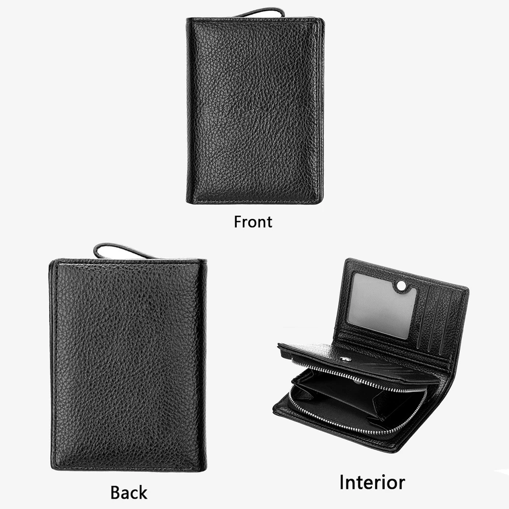 Short Zipper Wallet with Multiple Card Slots, Built-In Coin Pocket, Lychee-Patterned Coin Storage Pouch, Practical and Portable Gift