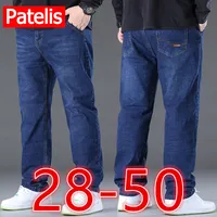 Blue Jeans Men Big Size 48 50 Denim Pants Large Size Pants for 45-150kg Jeans Hombre Wide Leg Jeans Pantalon Homme 1