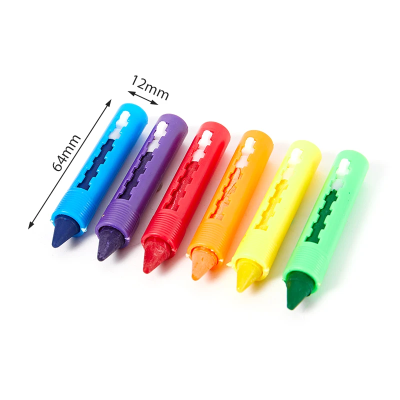 6Pcs Washable Crayon Kids Baby Bath Time Paints Drawing Pens Toy for Halloween colored crayons,washable watercolor pen,children painting supplies