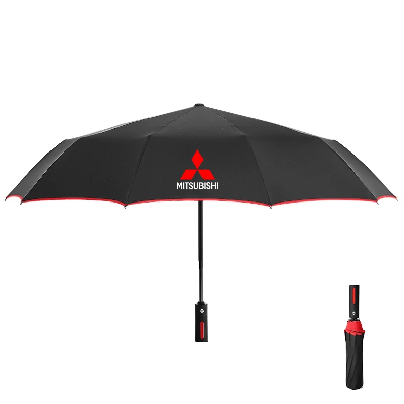 For Mitsubishi Outlander Pajero Asx Colt Lancer EX Evolution X L200 Ralliart Car Automatic Folding Windproof Sunshade Umbrella