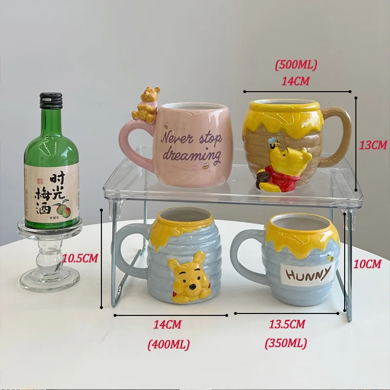 Disney Winnie the Pooh Honey Pot Cup Action Figure Toys Winnie Pooh Eeyore  Ceramics Cup Cute Coffee Tea Mugs - AliExpress