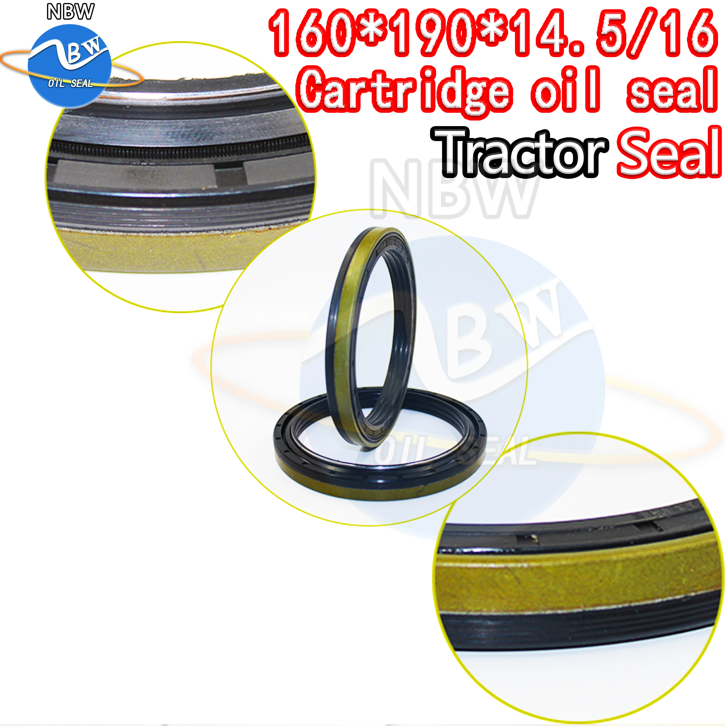 

Tractor seal NBR RWDR KASSETTE-2- cartridge oil seal Corteco/ 160*190*14.5/16 Hub Oil seal