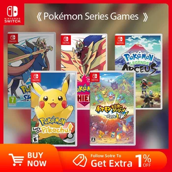 Offerte di giochi per Nintendo Switch - Pokemon Legends Arceus /Shield/Sword/Mystery Dungeon/ Let's Go, carte da gioco Pikachu