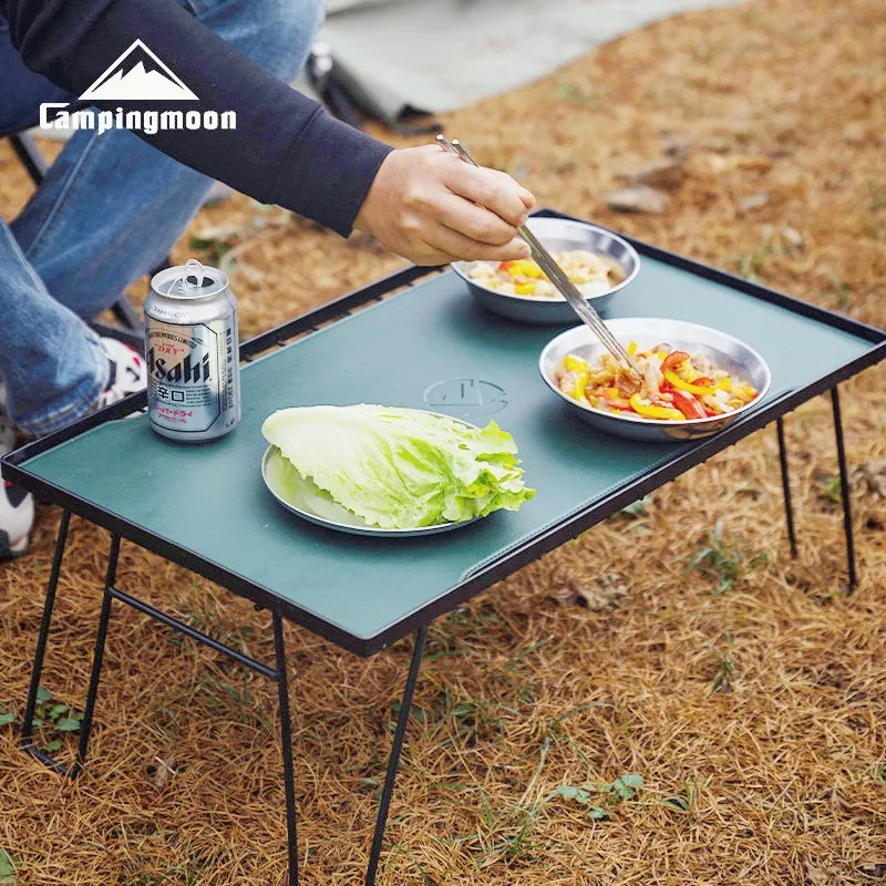 Portable Folding Table Leather Mat Bag Campingmoon T-230 BBQ Table Multi-purpose Picnic Barbecue Table Mat Bag