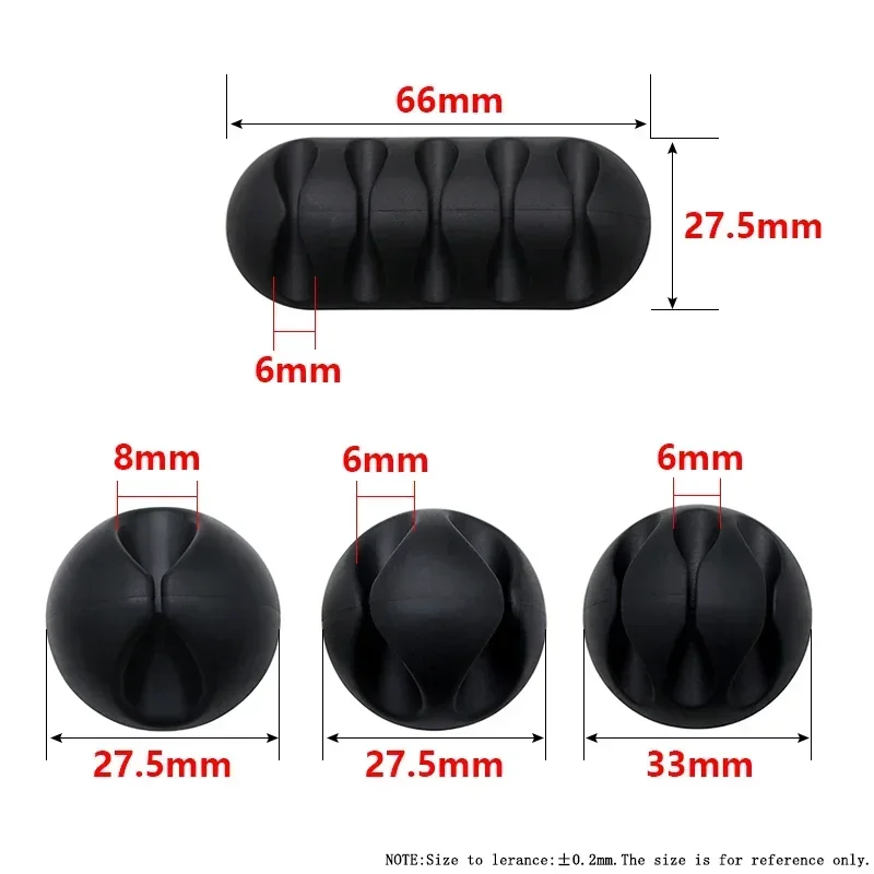 Silicone USB Cable Organizer Winder Desktop Tidy Management Clips Holder for Mouse Headphone Wire 1~150pcs cable organizer