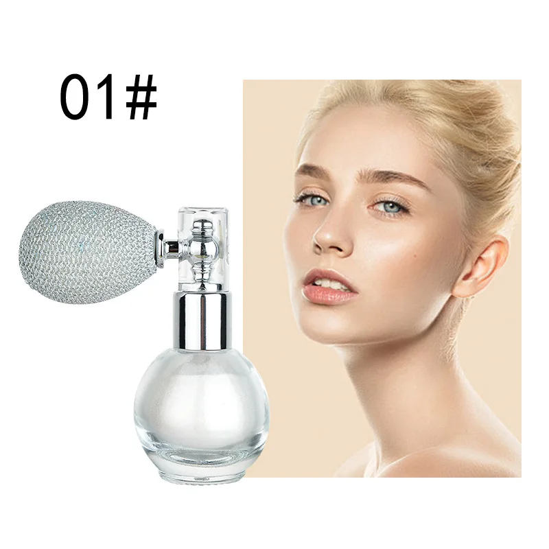 Highlighter Powder Spray High Gloss Glitter Powder Spray Shimmer Sparkle Makeup for Face Body Highlight Makeup highlighter powder glitter spray