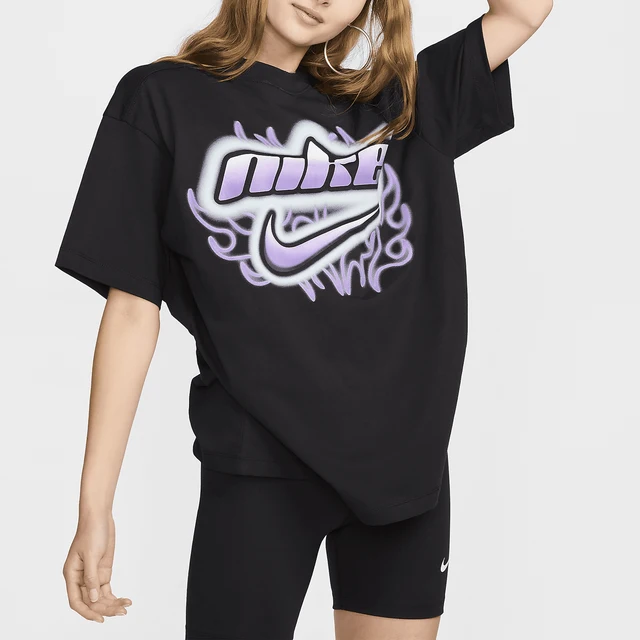 Nike officiel 2024 nouveaux vêtements de sport imprimés pour femmes respirant à manches courtes FZ1147-010 1