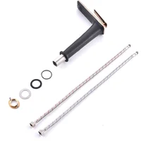 Luxury อ่างล้างหน้าก๊อกน้ำสีดำ/White Face ที่วาง Single Hole ติดตั้งอ่างล้างจานก๊อกน้ำเย็นและร้อนสำหรับห้องน้ำสูงอ่างล้างหน้า 6