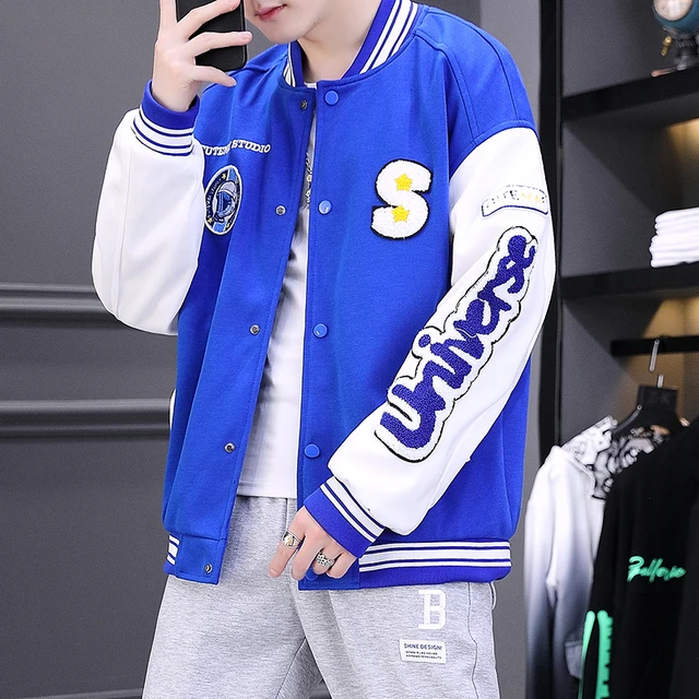 American Retro Embroidery Letterman Jacket Y2k Men Clothes PU Leather  Bomber Baseball Uniform Varsity Jacket Women Streetwear - AliExpress