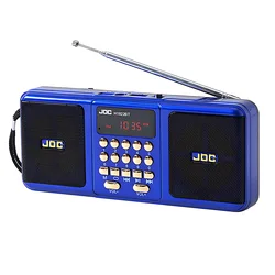 Wireless Portable FM Radio Speaker with Rechargeable Battery and MP3 Player Support (Blue)