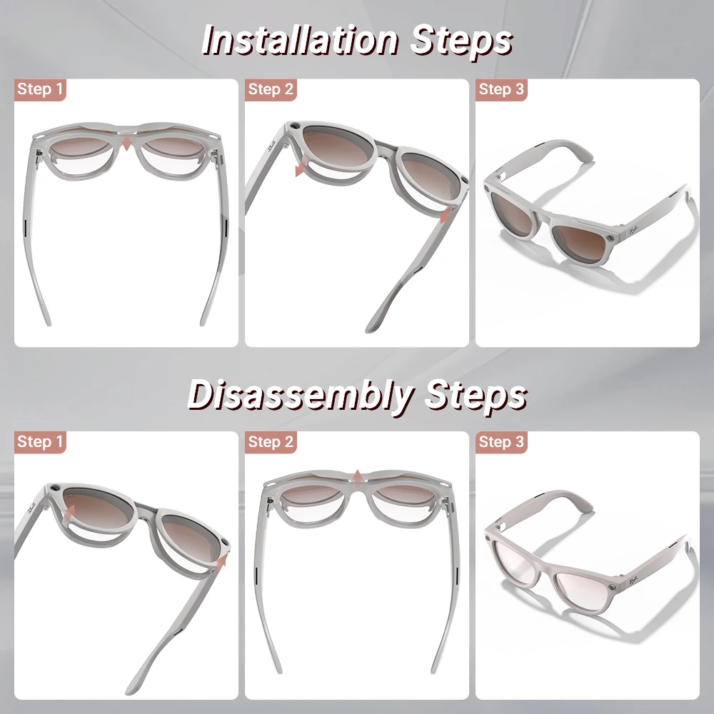 Hibloks Polarized Clip For Ray-Ban Meta Skyler (Gen1 &Gen