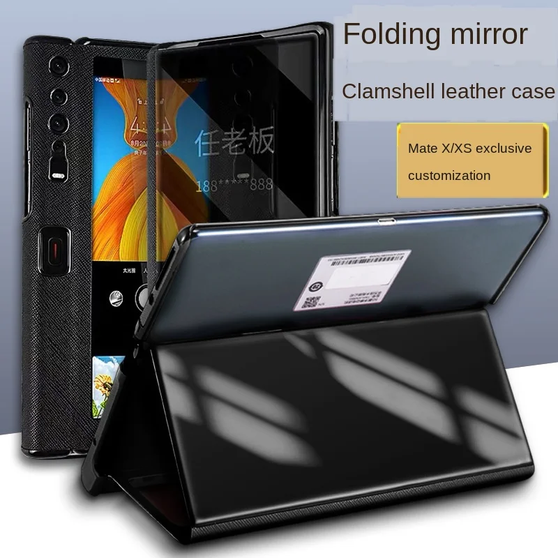

Front Mirror Genuine Leather Case Border Bumper For Huawei Mate X Xs Case Border For Huawei Mate Xs2 Case Border