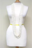 Collier Long Lei en Coquille Nasa Naturelle Blanche, Ensemble de 12 Brins de 60 Pouces, pour Remise de Diplôme, Mariage, ixLuau 1