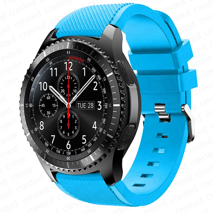 Silicone Sports Watch Band, 20mm/22mm Adjustable Strap Bracelet