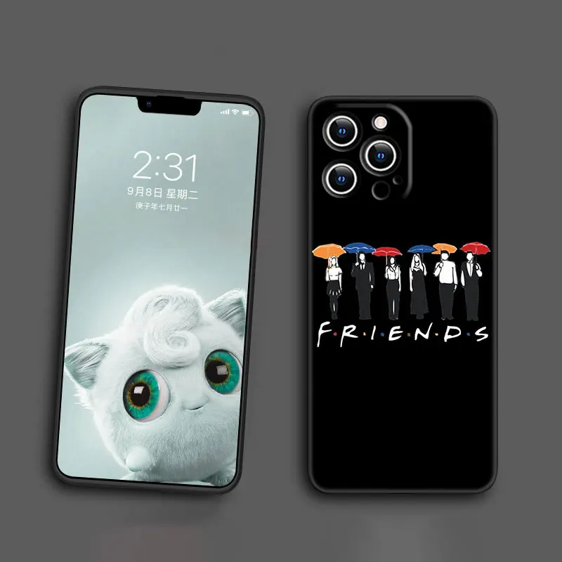 iphone 13 mini case Friends Together Silicone Phone Case for Iphone 14 13 12 Mini 11 Pro XS Max 7 8 6 6S Plus XR X SE 2020 2022 5 5S Black Cover iphone 13 mini waterproof case