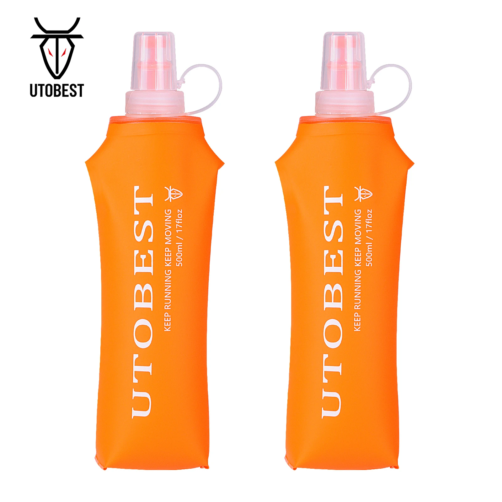 GYGYL 500ML Soft Flask Running Water Bottles,TPU Collapsible Running Hydration Flask for